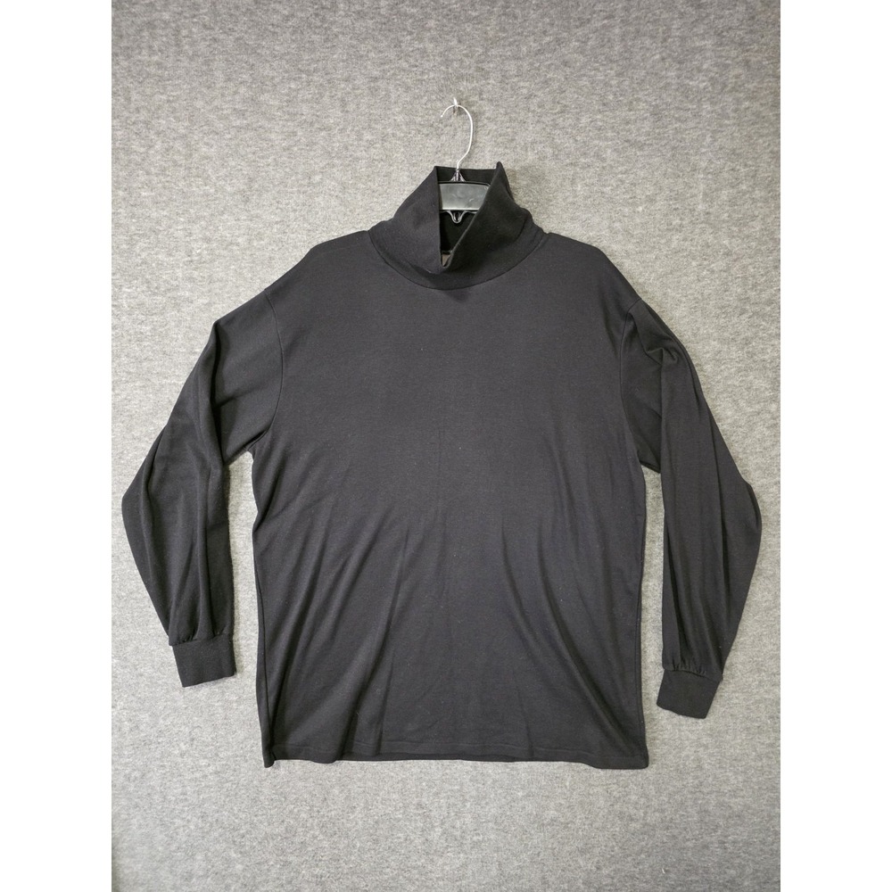 Munsingwear Penguin Sport Blk Turtleneck VTG 80s 2XL Tall Pullover Sweater Shirt